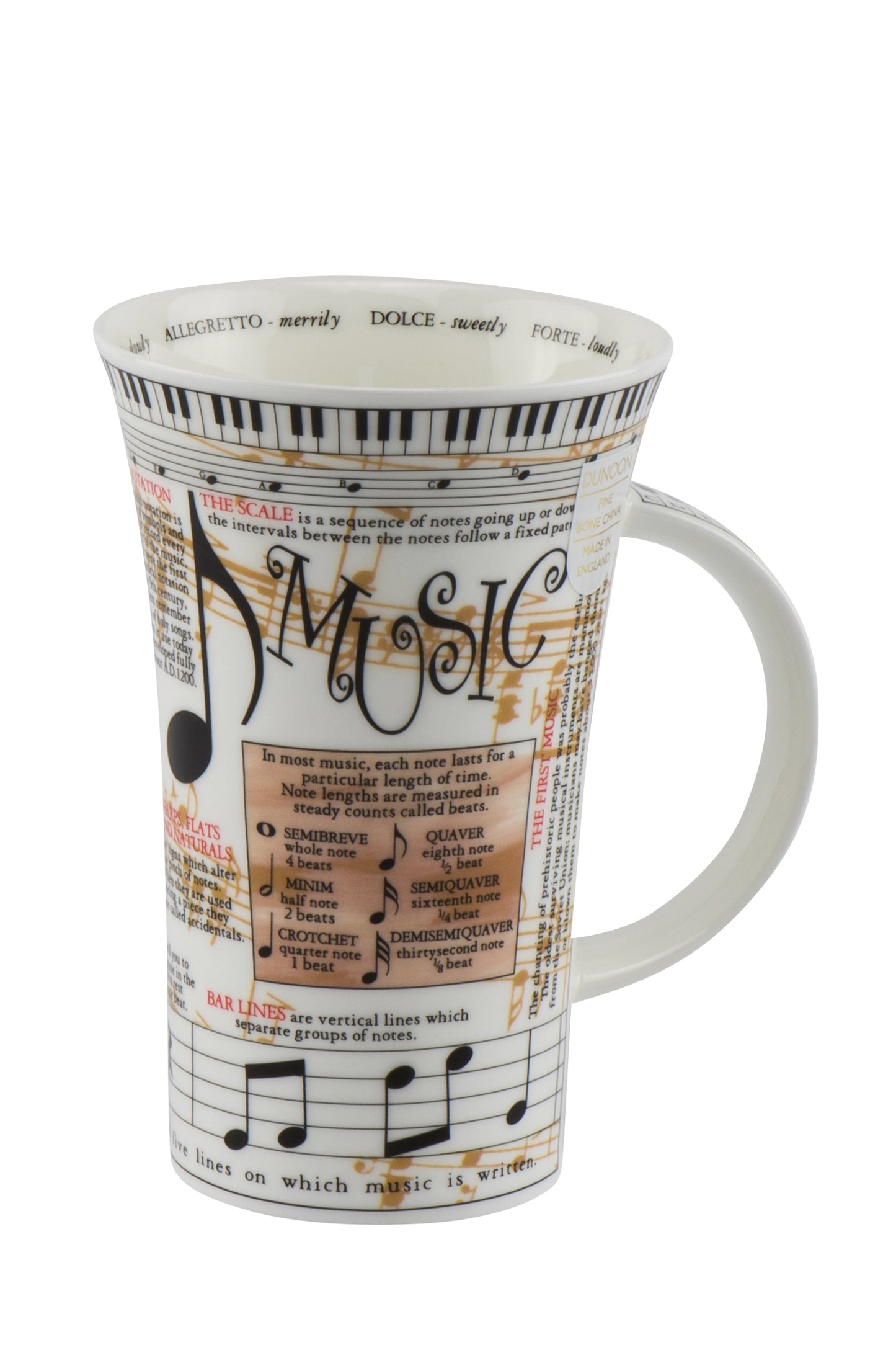 Dunoon Wissens-Becher Teetasse Kaffeetasse Glencoe Porzellan-Becher viele Dekore