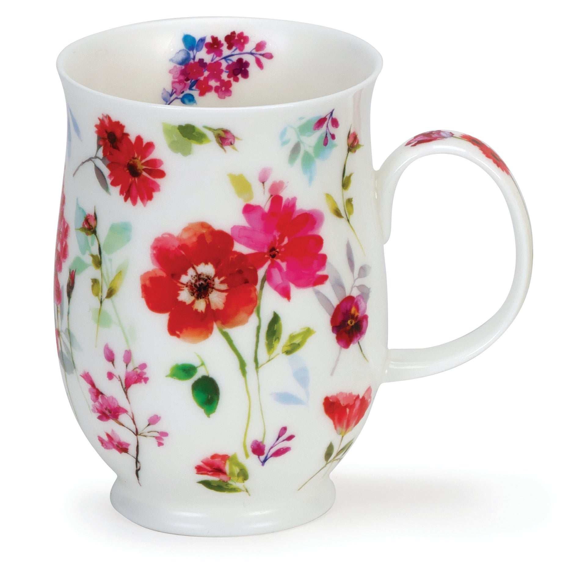 Dunoon Kaffee-Becher Tee-Tasse Suffolk Floral Harmony rot