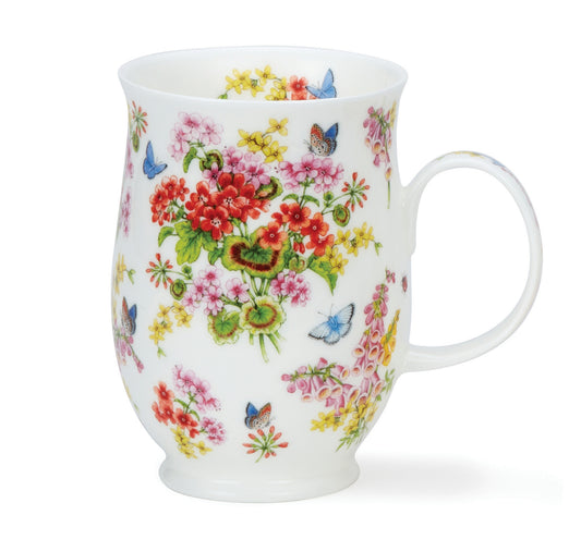 Dunoon Becher Form Suffolk - Dekor FLOWER GARDEN - RED