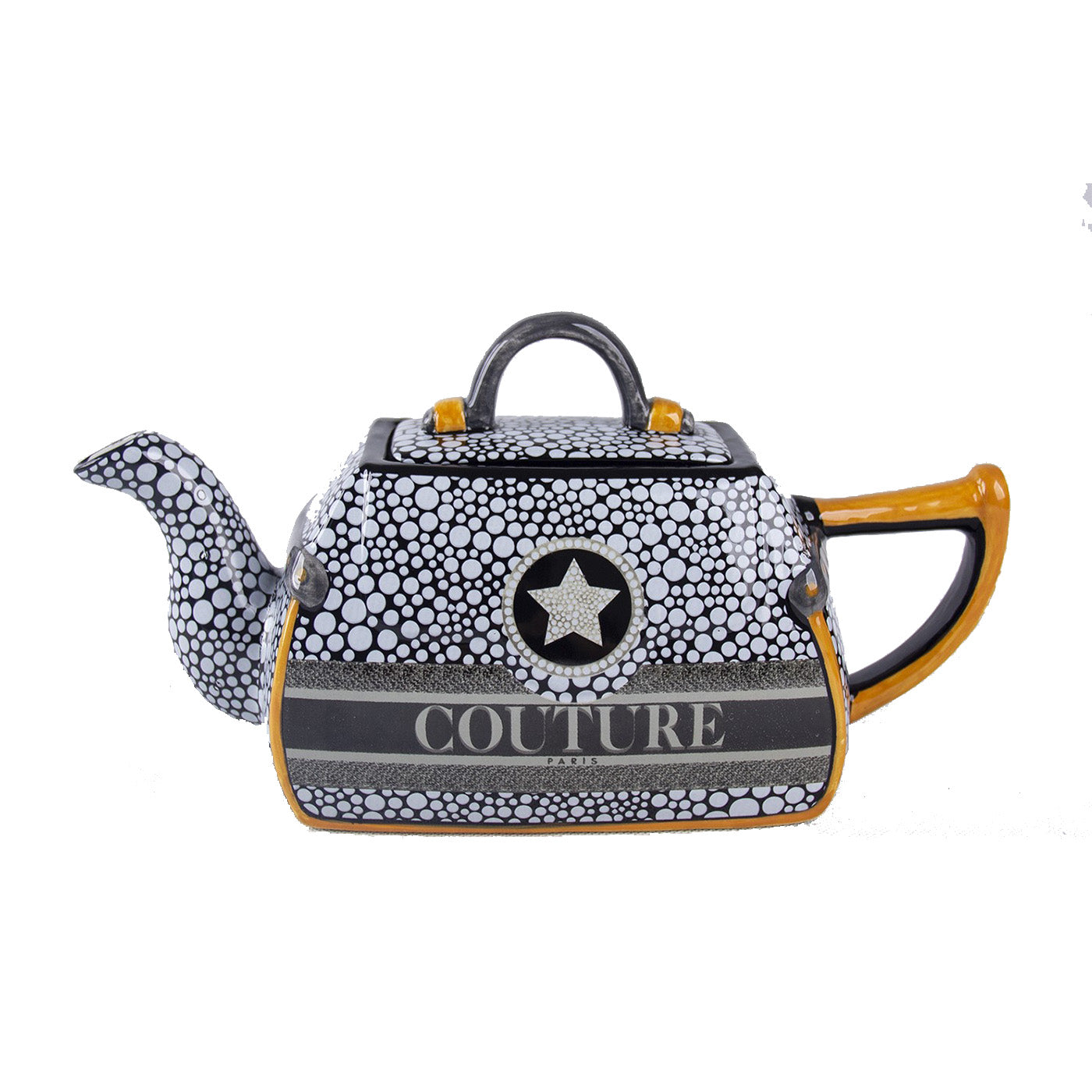 Jameson und Tailor Handbemalte Leichtkeramik Teekanne - Kunstvolles Design im Geschenkkarton