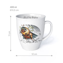 Load image into Gallery viewer, L.E.R.D.93 Tasse für Kaffee Tee mit Motiv Fuchs Schlitzohr Made in Germany Porzellan Becher
