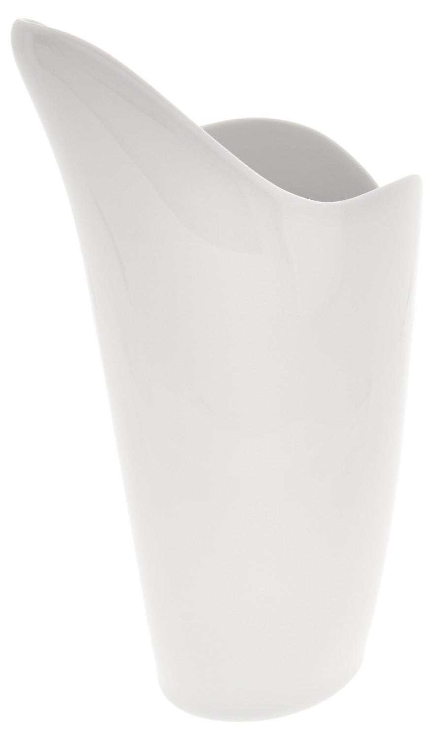 Vase, Ying-Yang,hoch, Weiß, H 27,5 cm