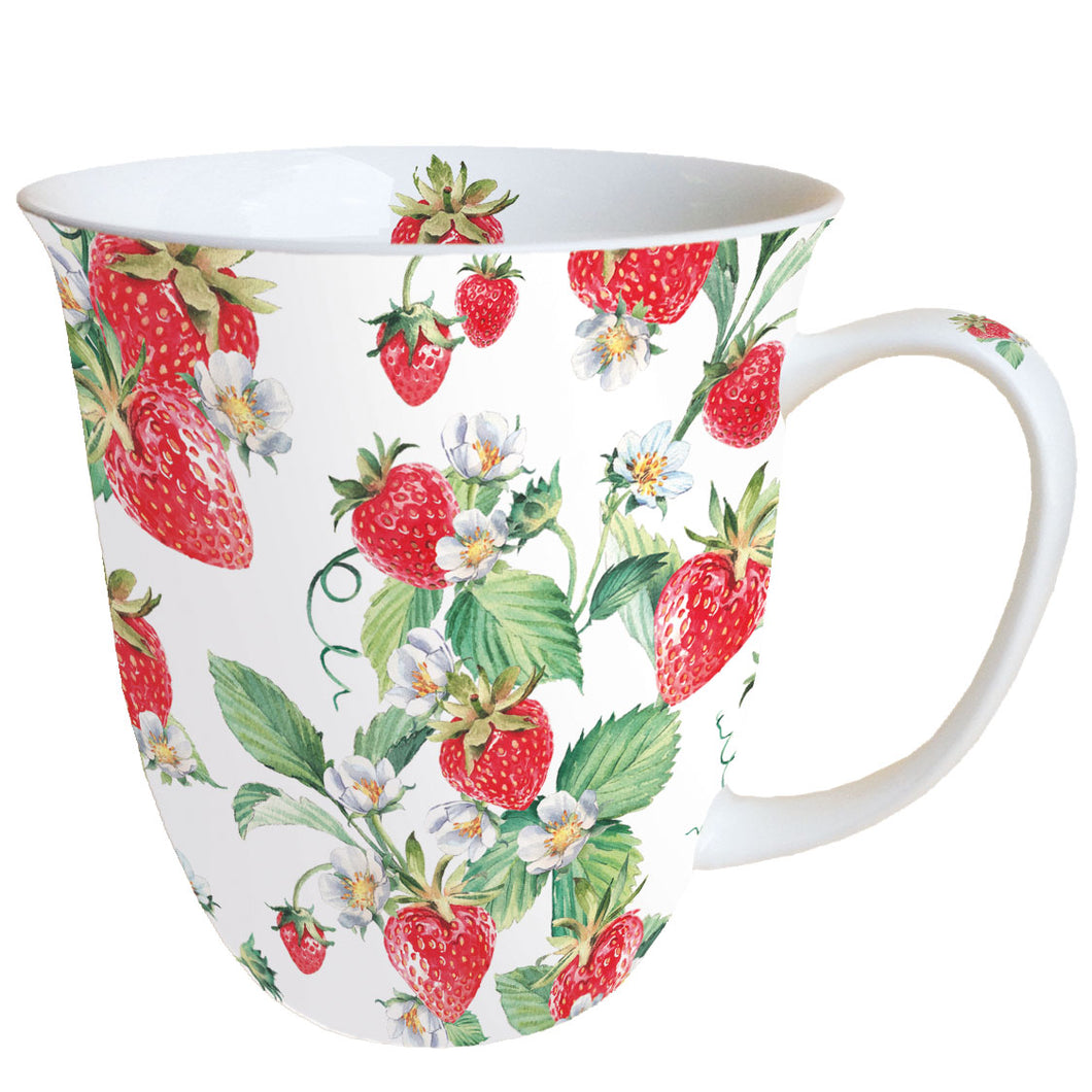Ambiente Becher Kaffeebecher Teebecher 0.4L Garden Strawberries