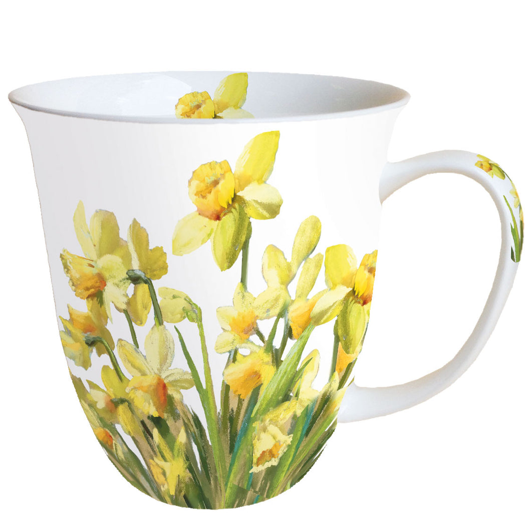 Ambiente Becher Kaffeebecher Teebecher 0.4L Golden Daffodils