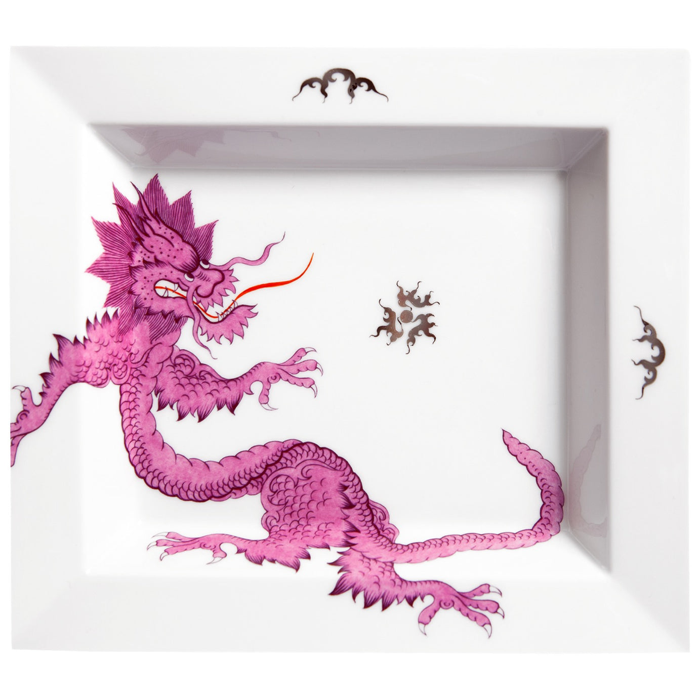 Vide-Poche, groß, "The MEISSEN Vide-Poche Collection", Ming-Drache, purpur, 21 x 18,5 cm