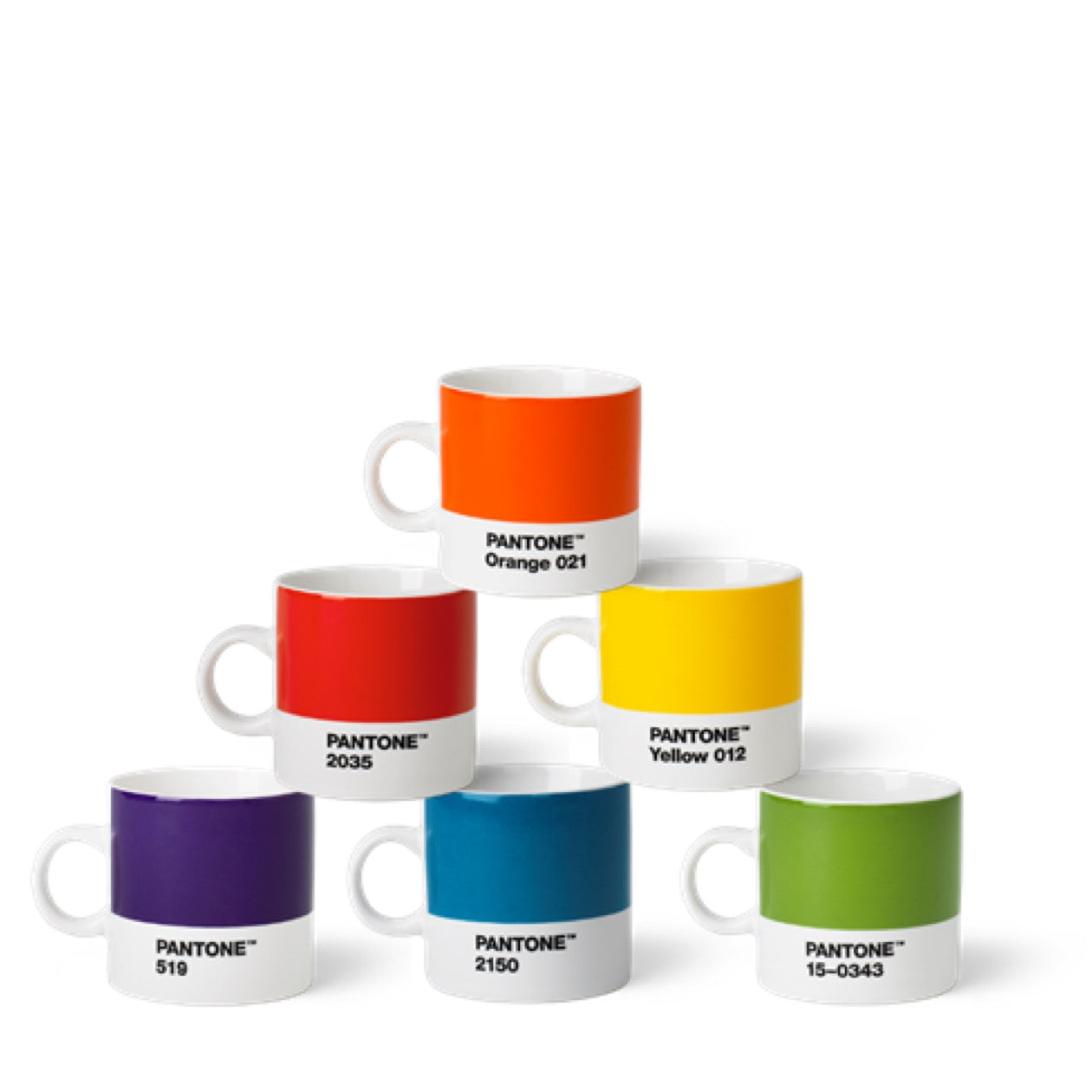 Porzellan-Espressotassen-Set 1 (klassische Farben)