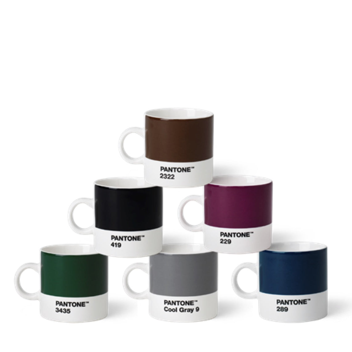 Porzellan-Espressotassen-Set 3 (Natur-Farben)