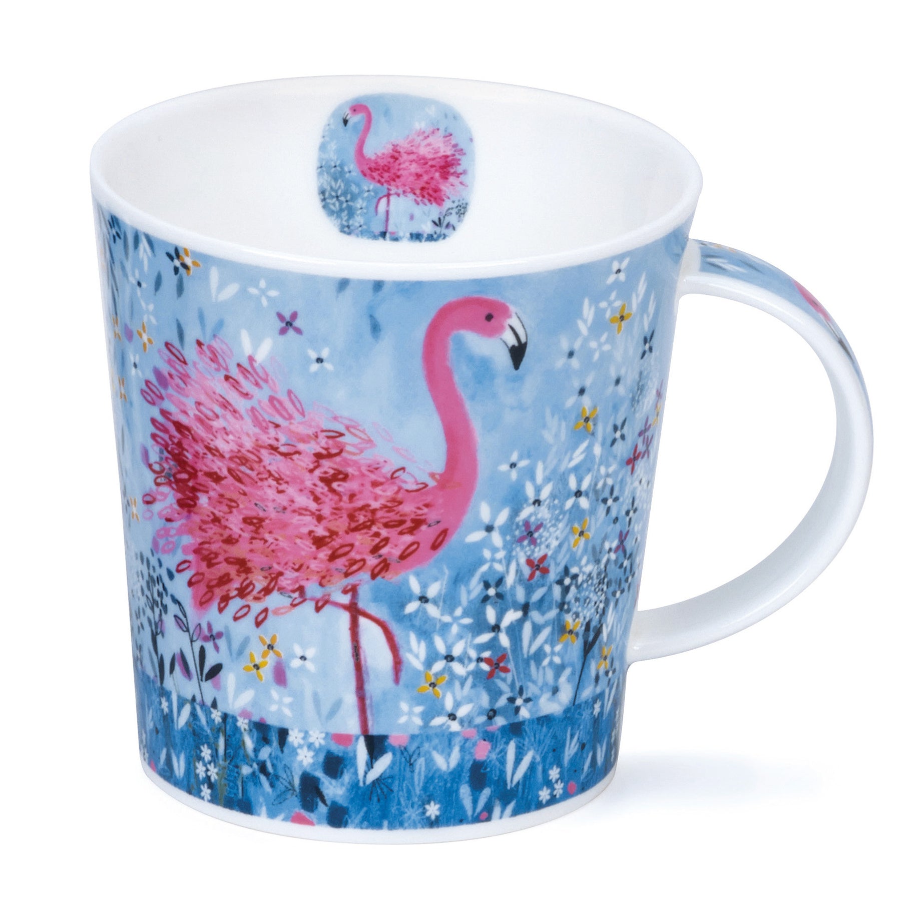 Dunoon Kaffee-Becher Tee-Tasse Lomond Fancy Feathers Flamingo